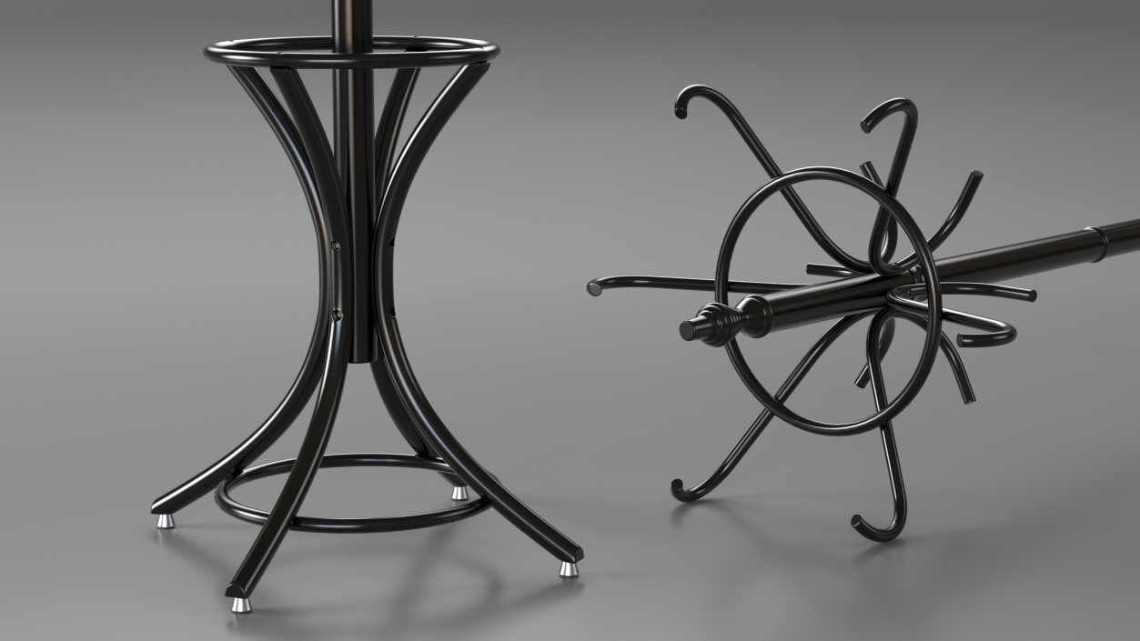 3D Black Coat Stand