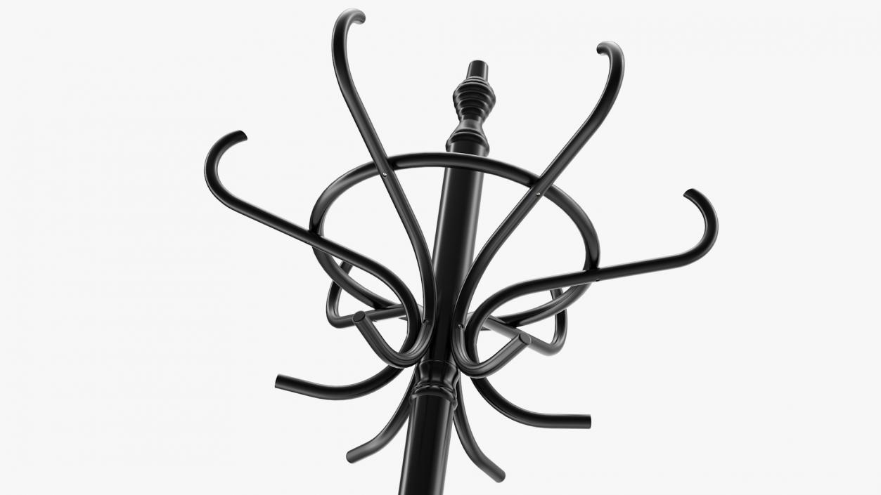 3D Black Coat Stand