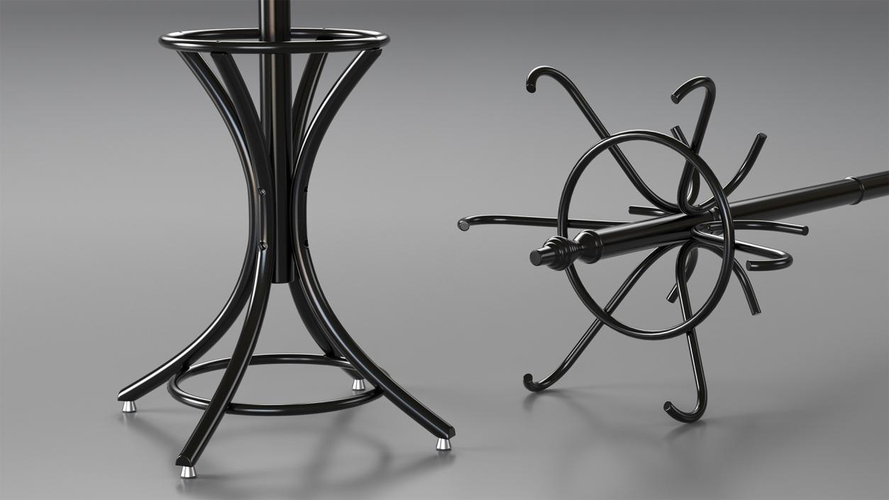 3D Black Coat Stand