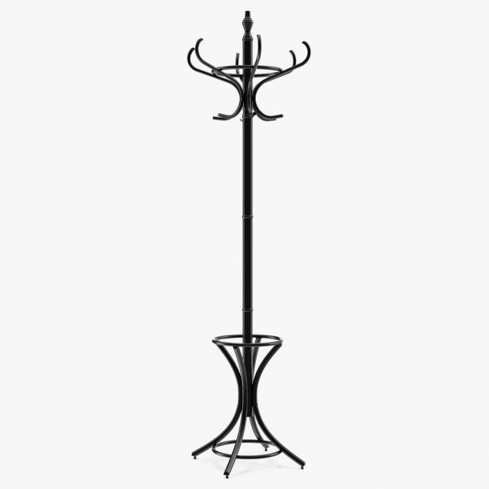 3D Black Coat Stand