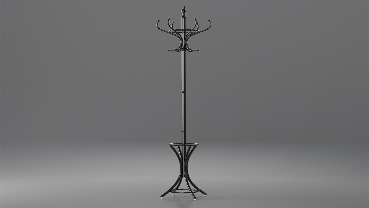 3D Black Coat Stand