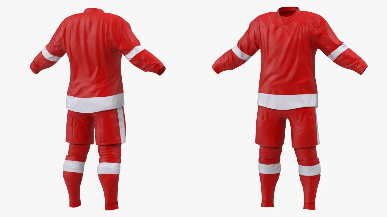 3D Hockey Clothes Red model