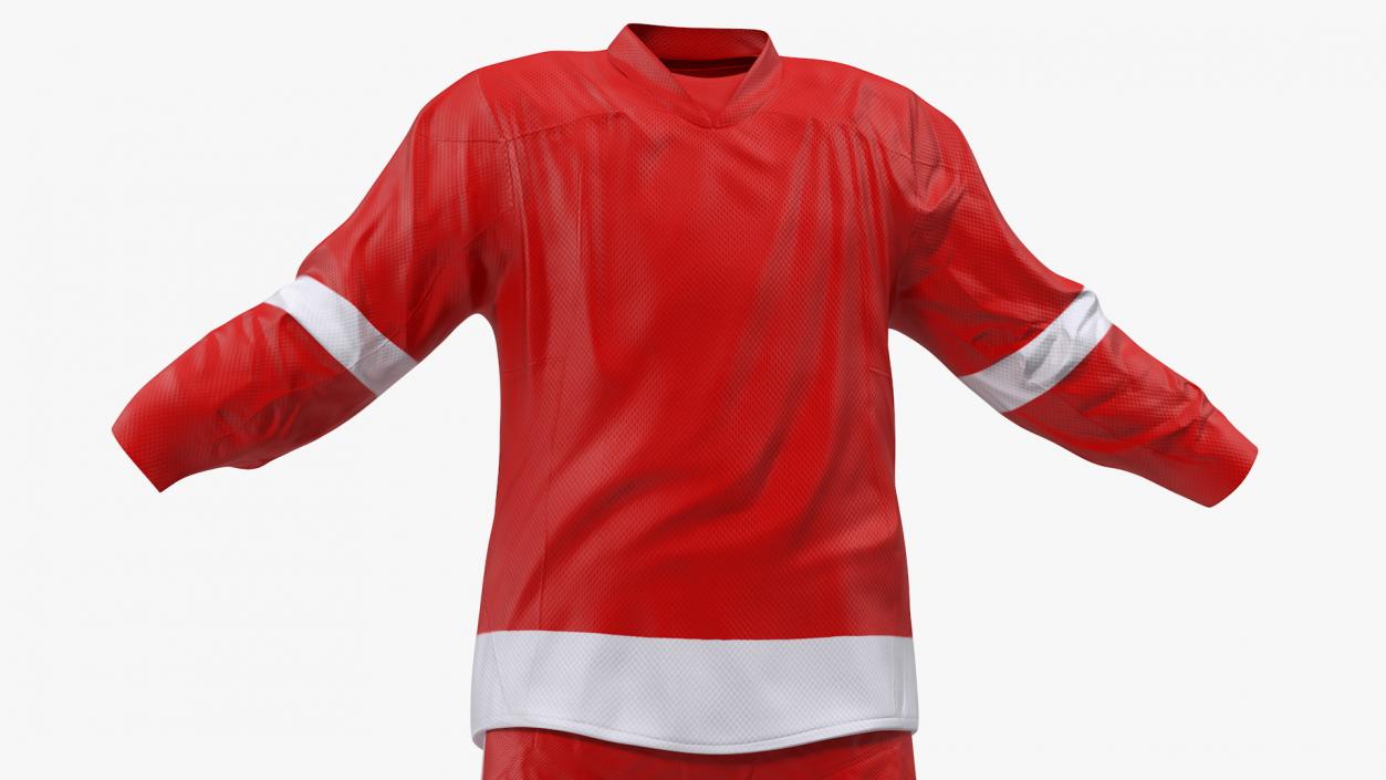 3D Hockey Clothes Red model