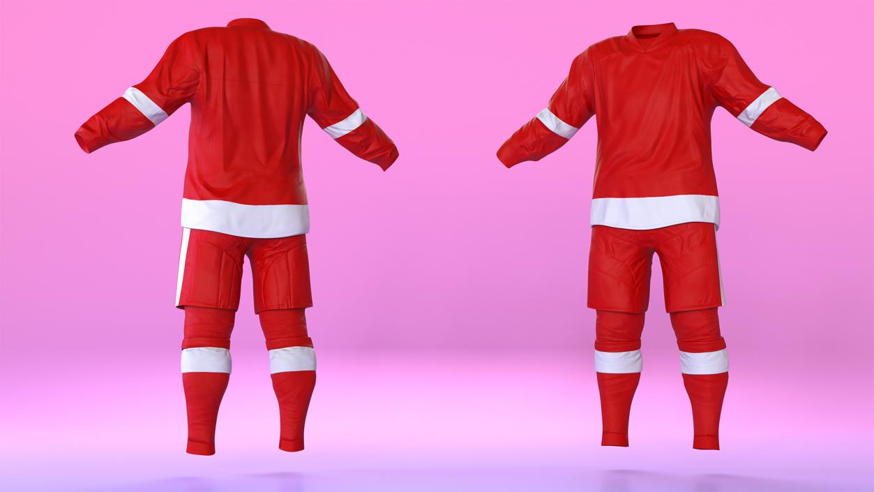 3D Hockey Clothes Red model