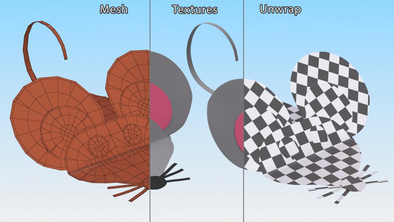 3D Craft Paper Toy Mouse