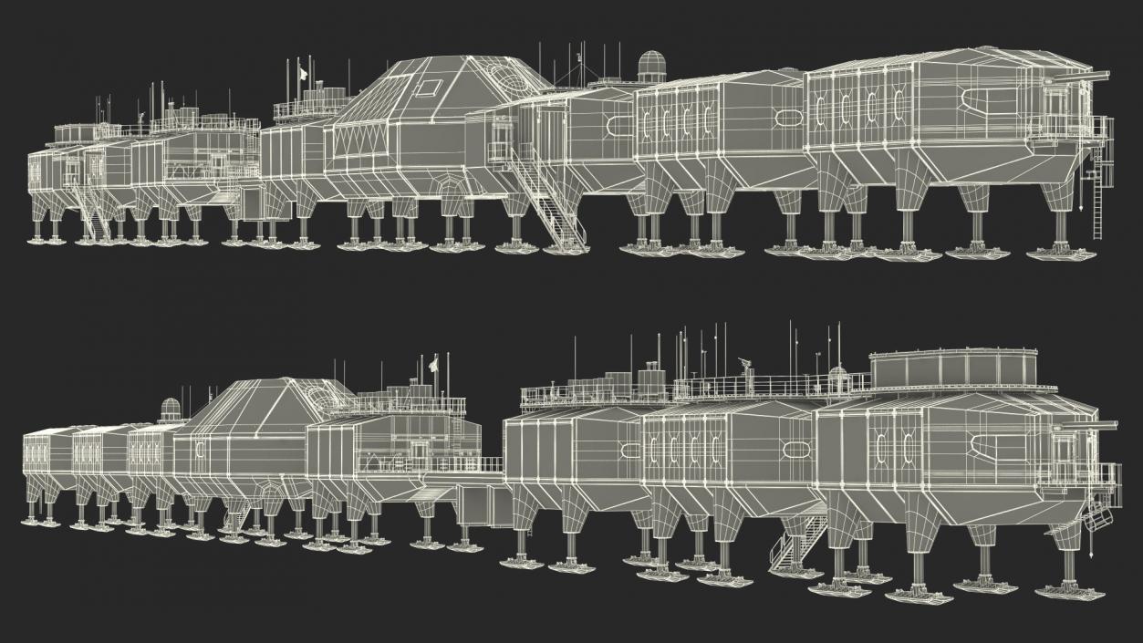 3D Halley VI Research Antarctic Station