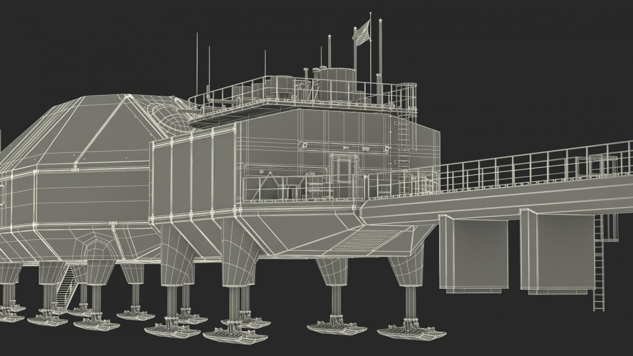 3D Halley VI Research Antarctic Station