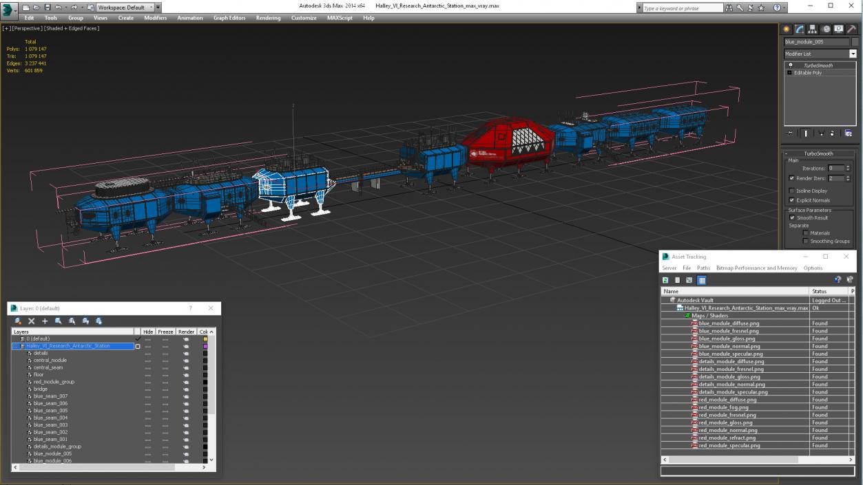 3D Halley VI Research Antarctic Station