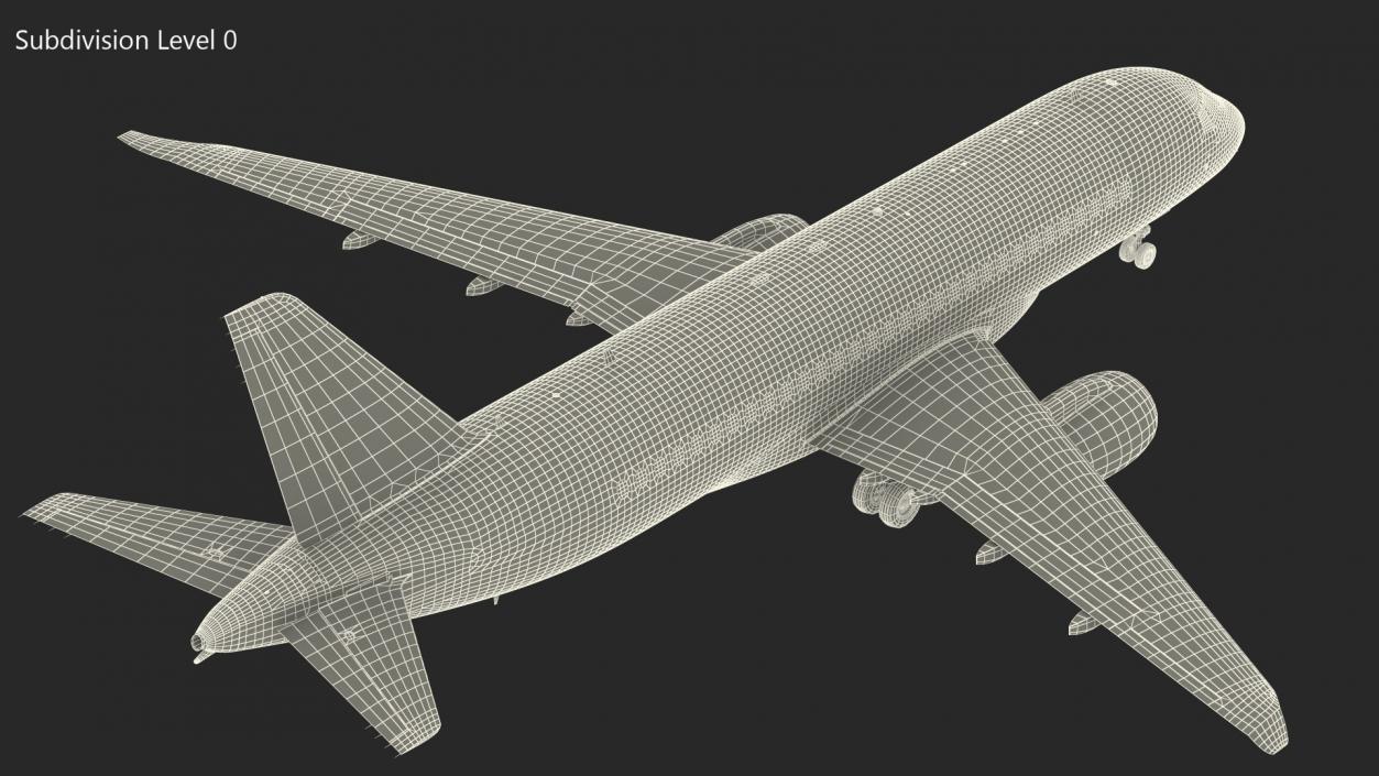 SSJ100 Aircraft Rigged 3D