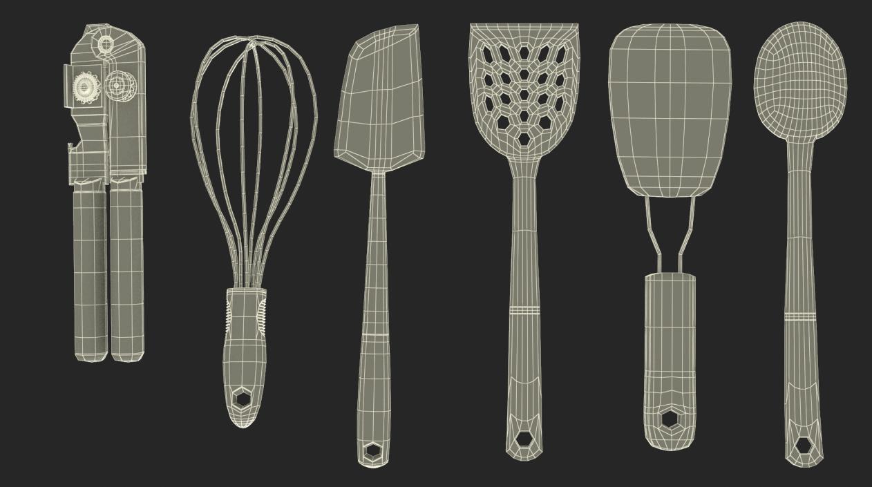 3D model 14 Pcs Cooking Kitchen Utensils Set