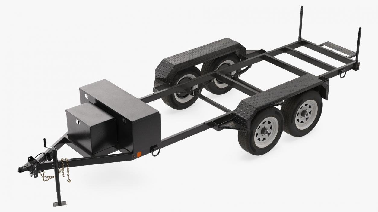 3D Heavy Duty 4 Wheel Trailer