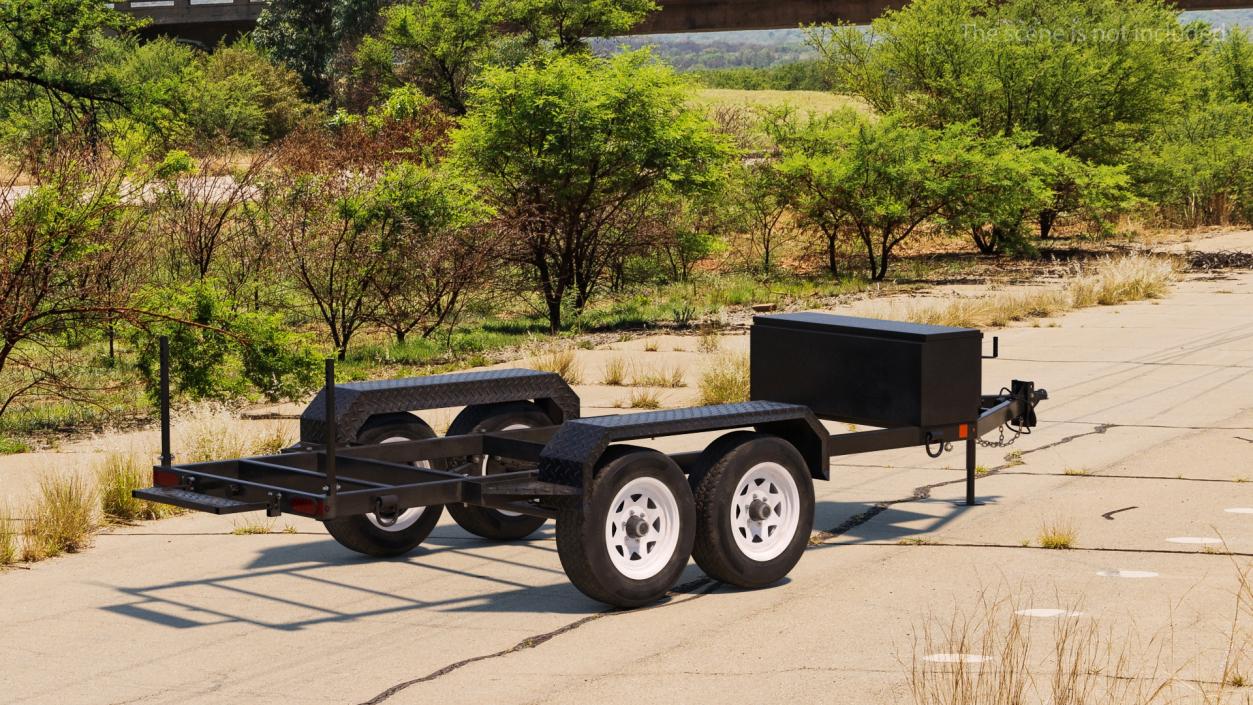 3D Heavy Duty 4 Wheel Trailer