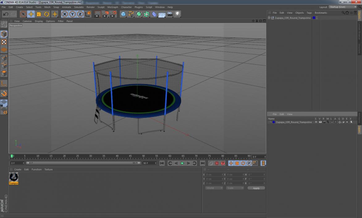 3D Zupapa 15ft Round Trampoline model