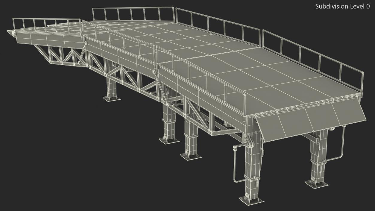 3D model Heavy Duty Portable Trailer Loading Ramp