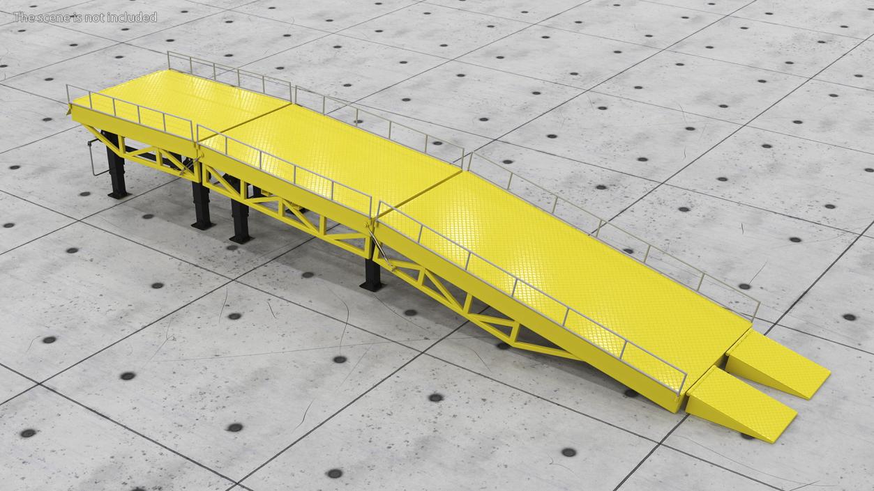 3D model Heavy Duty Portable Trailer Loading Ramp