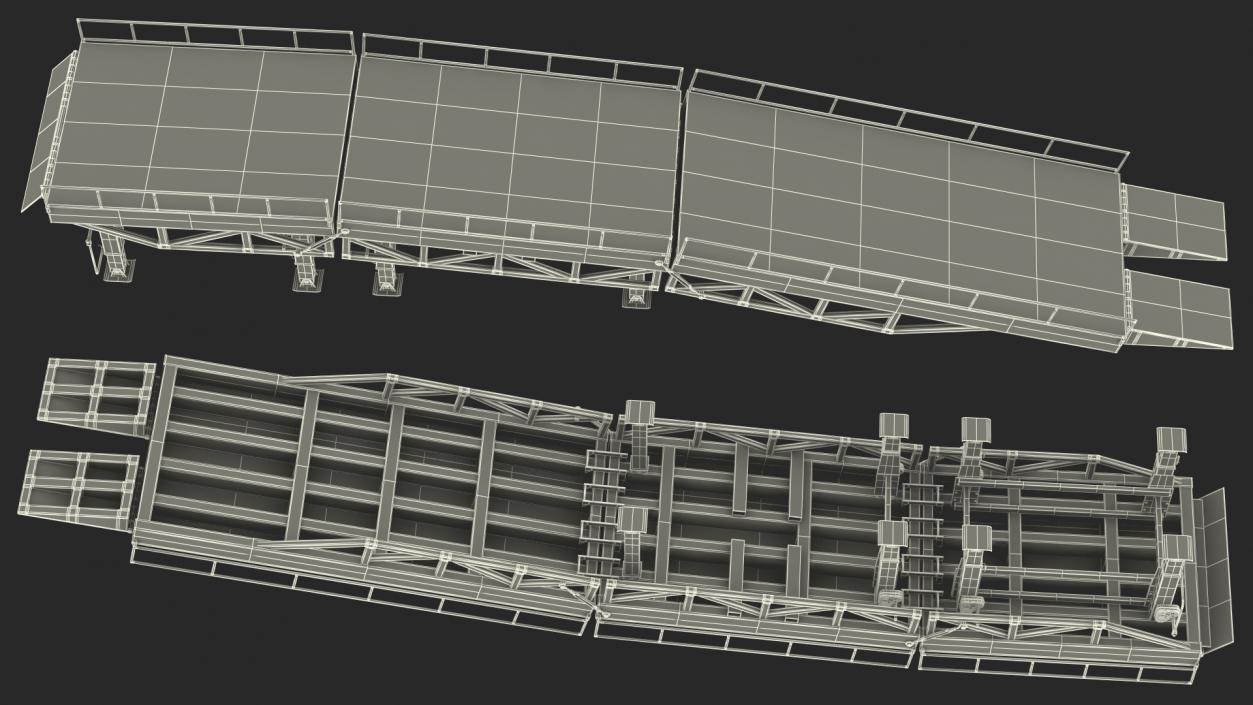 3D model Heavy Duty Portable Trailer Loading Ramp