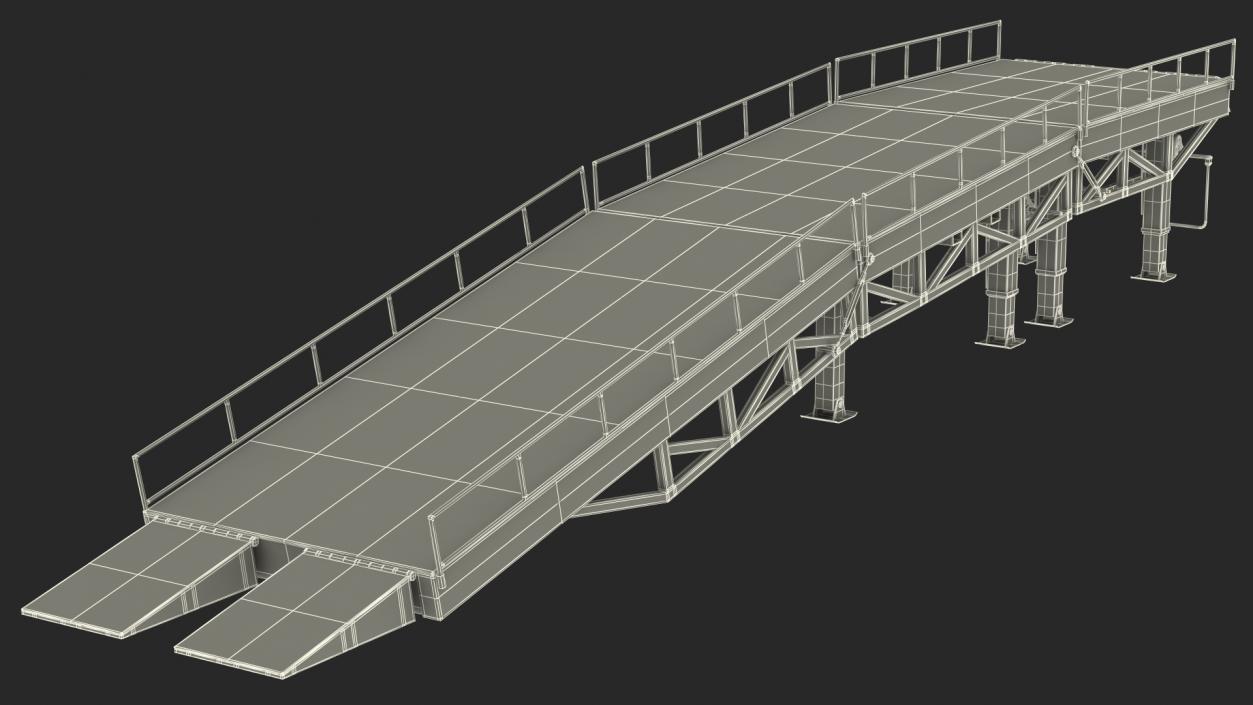 3D model Heavy Duty Portable Trailer Loading Ramp