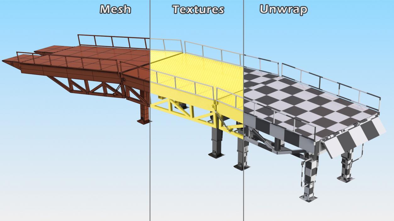 3D model Heavy Duty Portable Trailer Loading Ramp