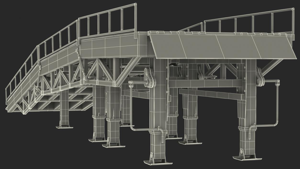 3D model Heavy Duty Portable Trailer Loading Ramp