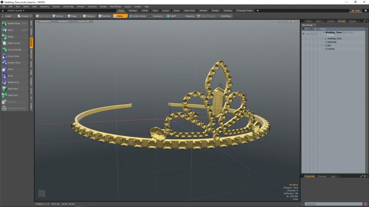 3D Wedding Tiara model