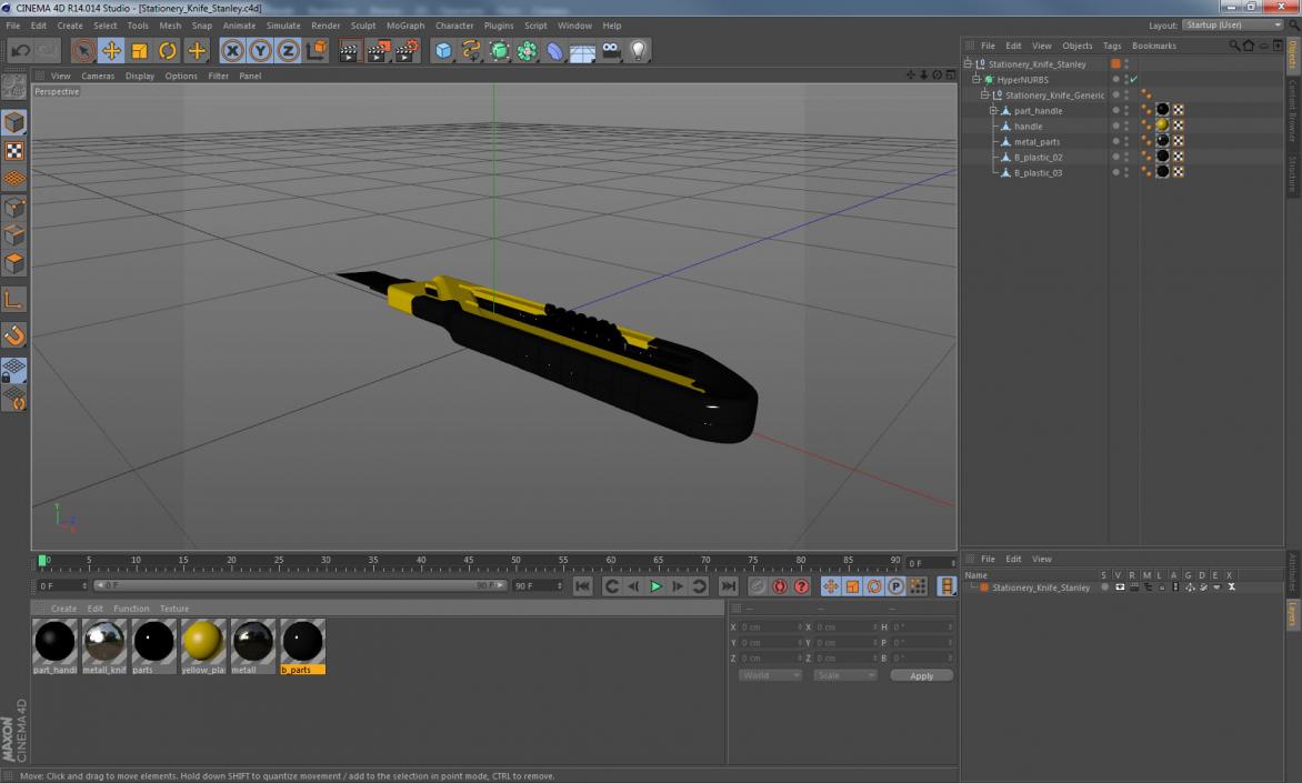 Stationery Knife Stanley 3D model