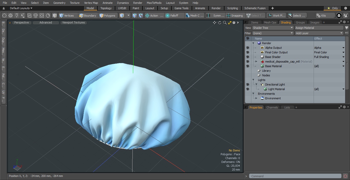 Disposable Hair Cap 3D model