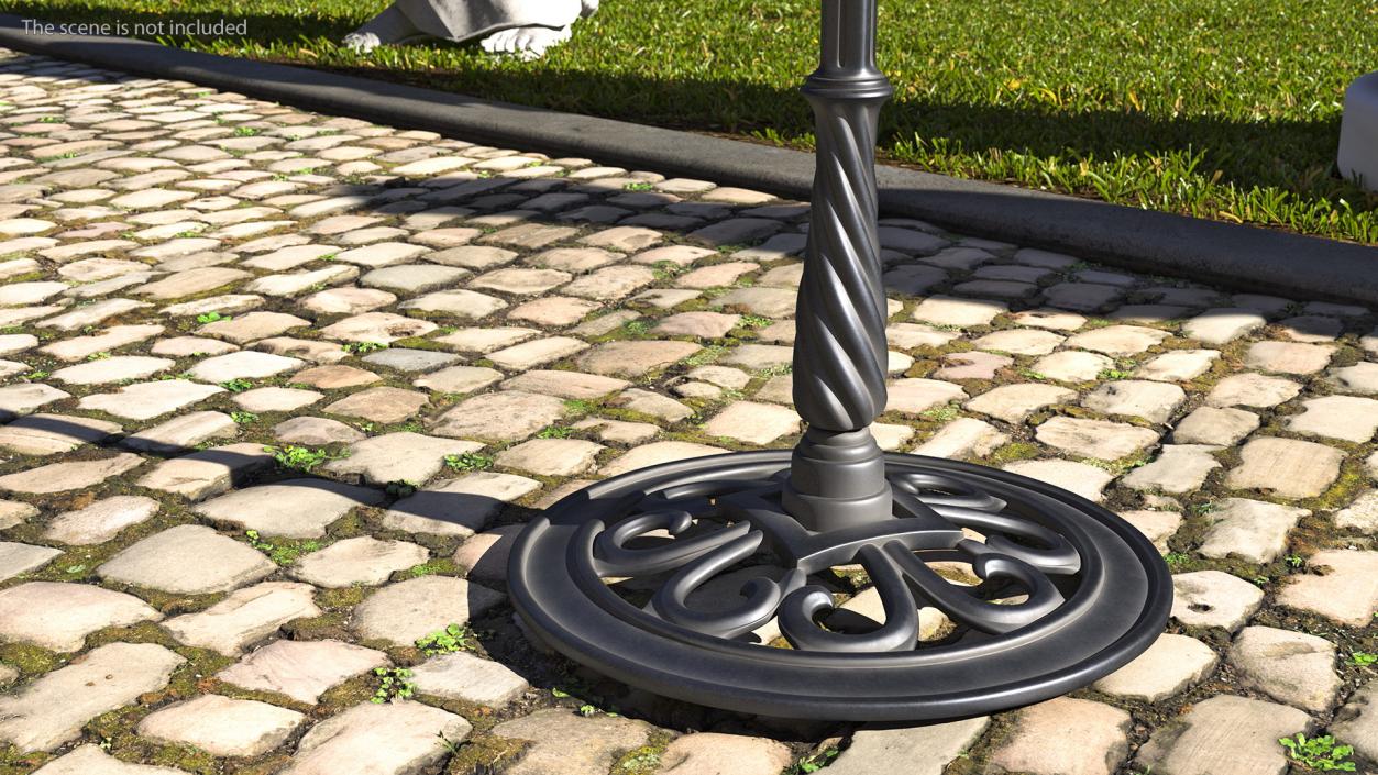 3D model Horizontal Sundial on Pedestal Base