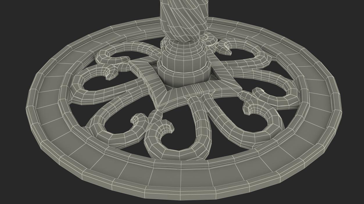 3D model Horizontal Sundial on Pedestal Base