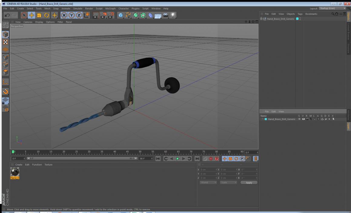 Hand Brace Drill Generic 3D model