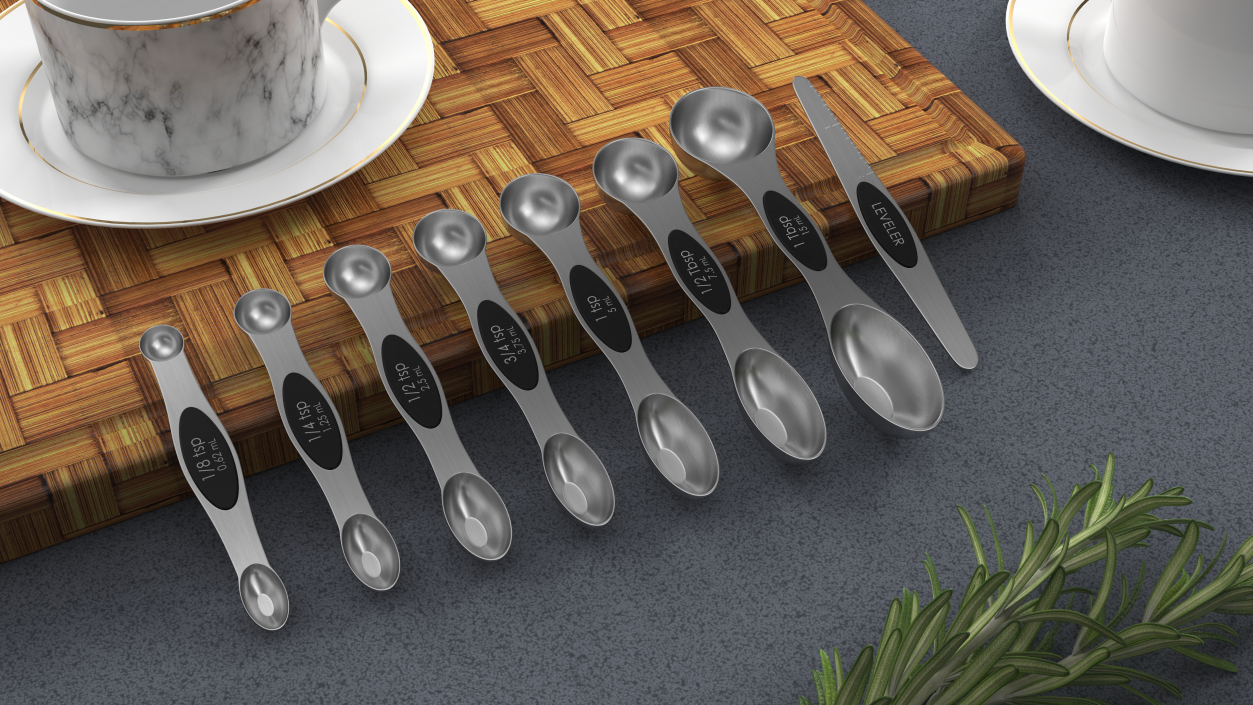 3D model Measuring Spoons Set