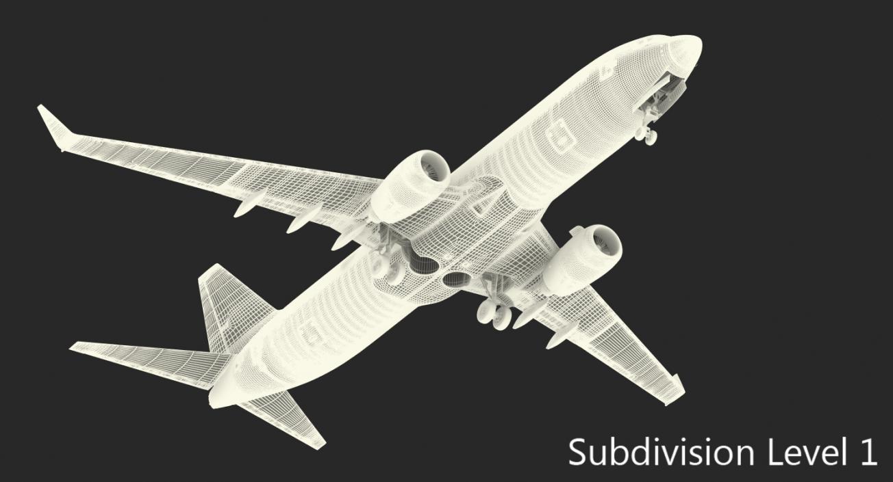 3D model Boeing 737-800 United Airlines