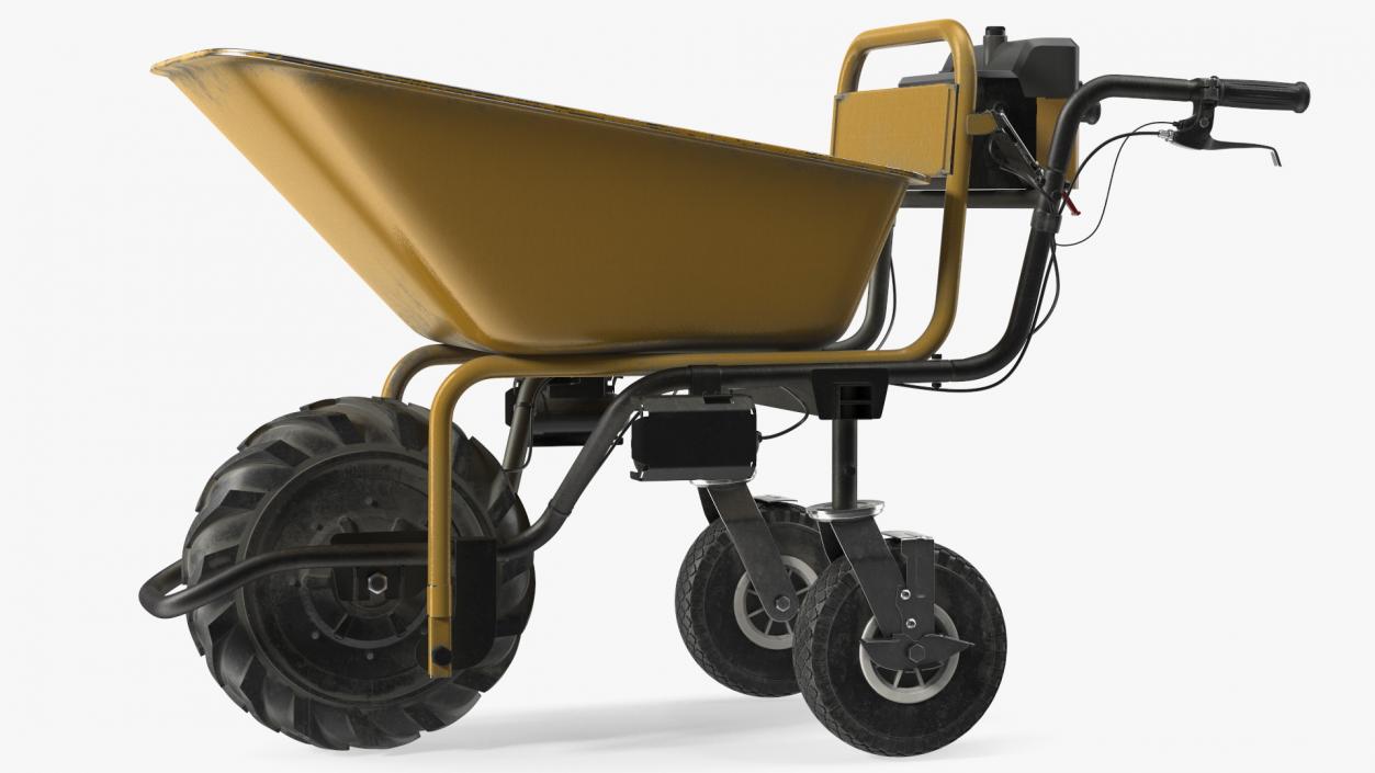 3D Electric Wheelbarrow with Bucket Dusty model