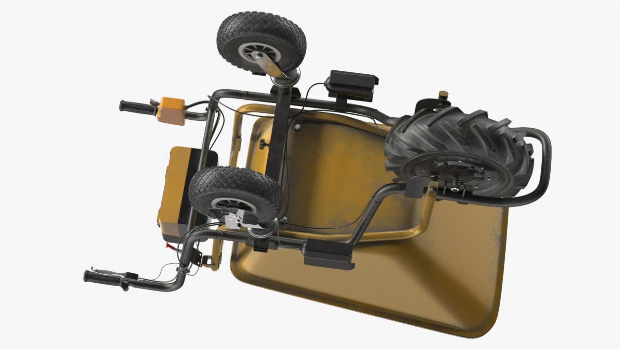 3D Electric Wheelbarrow with Bucket Dusty model