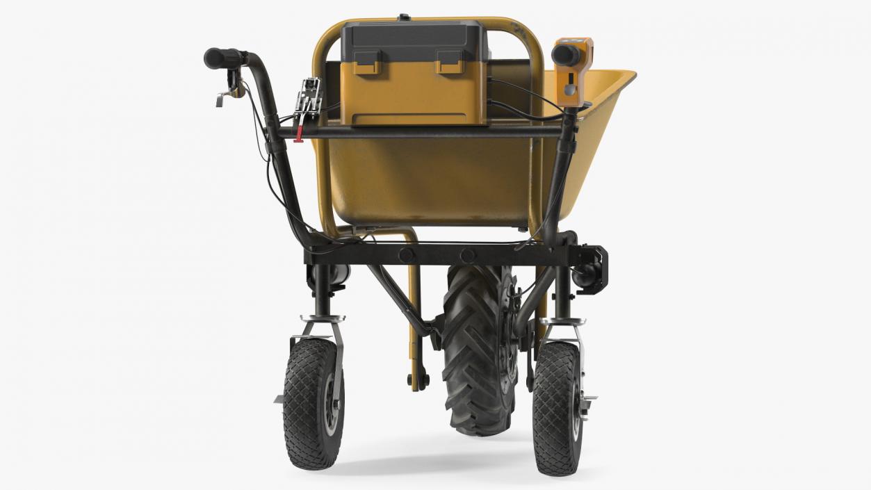 3D Electric Wheelbarrow with Bucket Dusty model