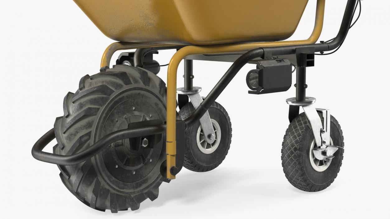 3D Electric Wheelbarrow with Bucket Dusty model