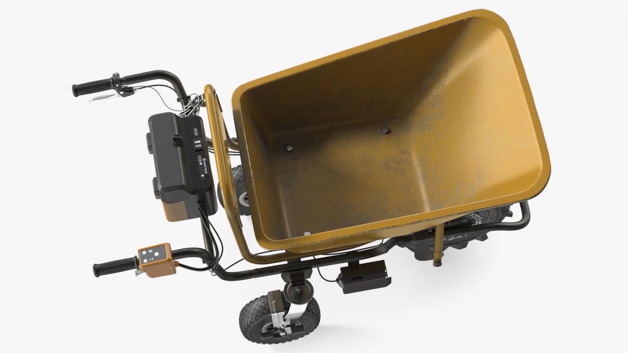 3D Electric Wheelbarrow with Bucket Dusty model