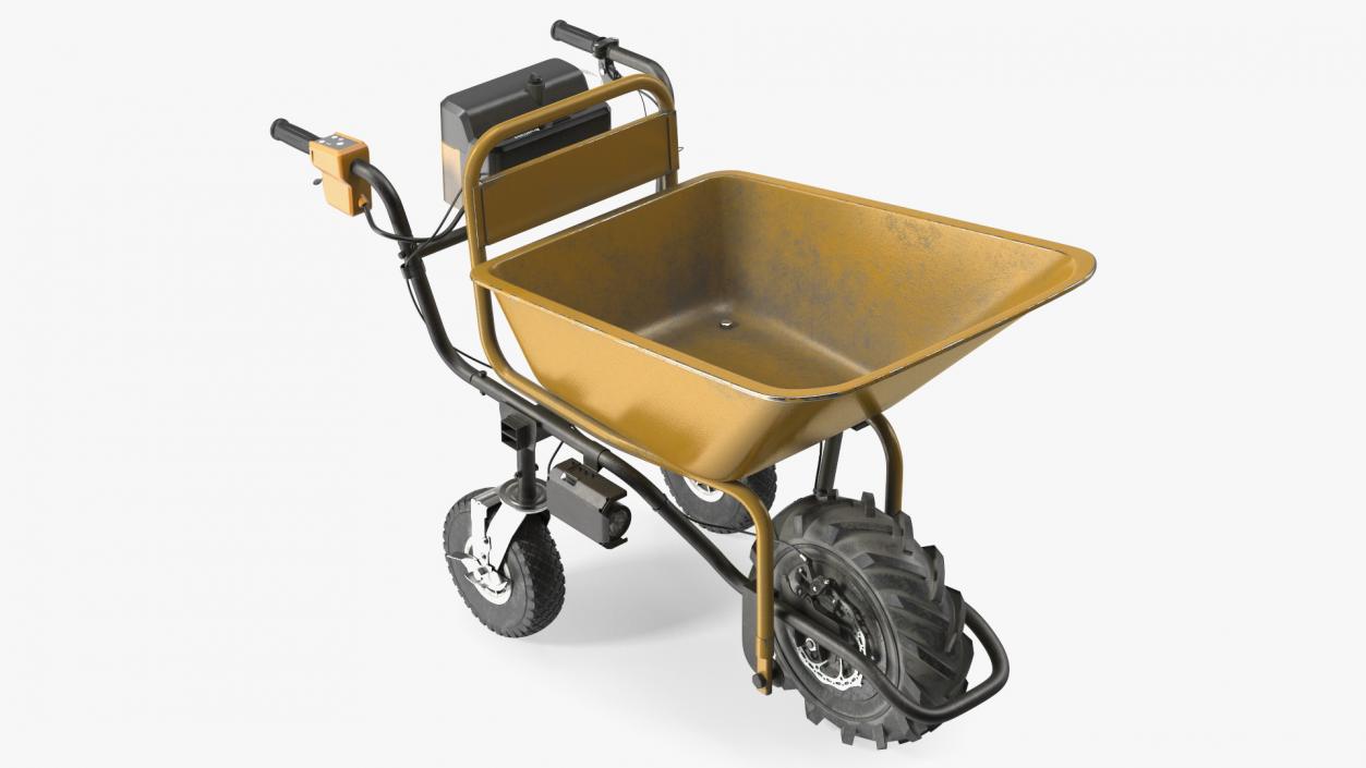 3D Electric Wheelbarrow with Bucket Dusty model