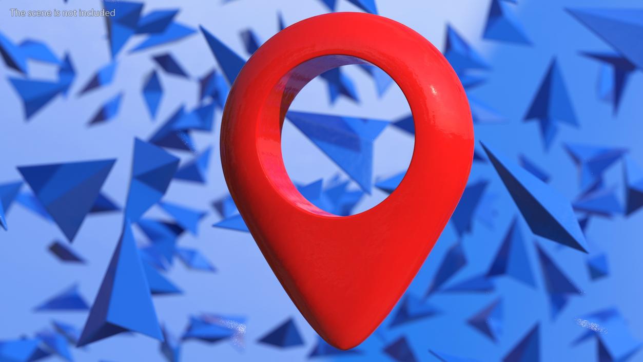 3D model Red Map Pointer