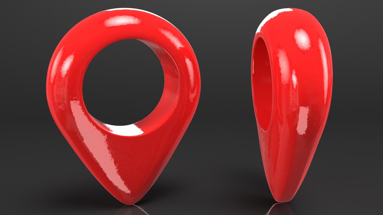 3D model Red Map Pointer