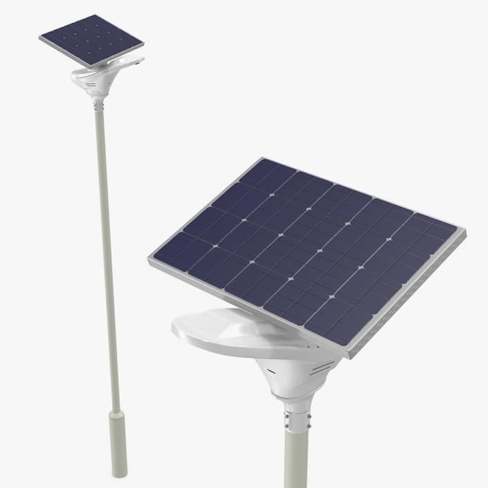 LED Solar Street Light Post 3D