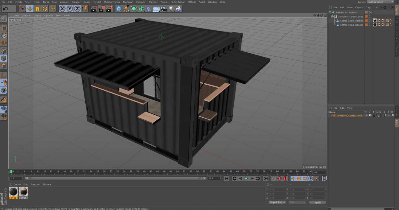 3D Container Coffee Shop