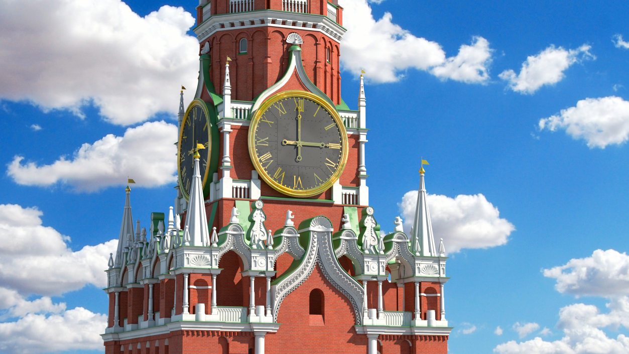 3D Kremlin Clock model