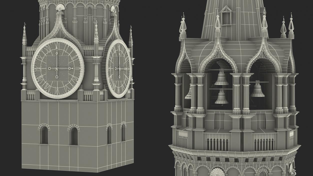 3D Kremlin Clock model