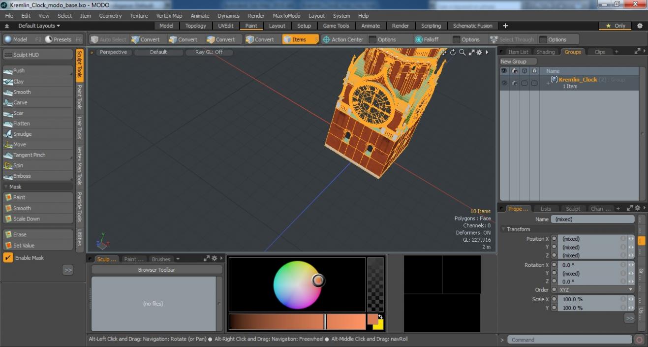 3D Kremlin Clock model