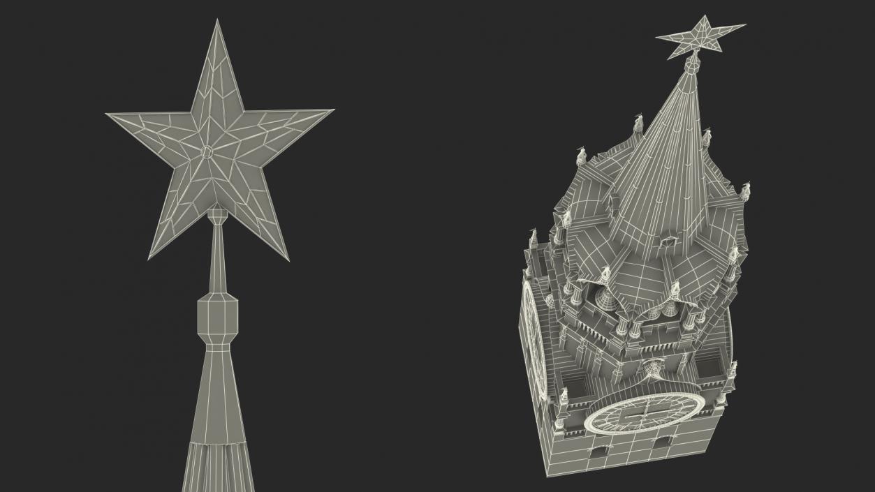 3D Kremlin Clock model