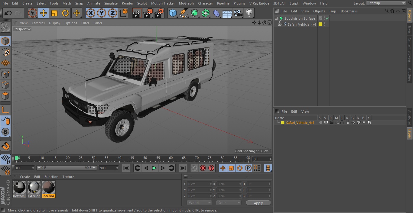 3D Safari Vehicle 4x4 model