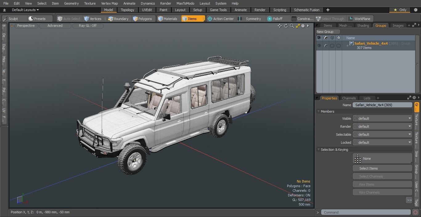 3D Safari Vehicle 4x4 model