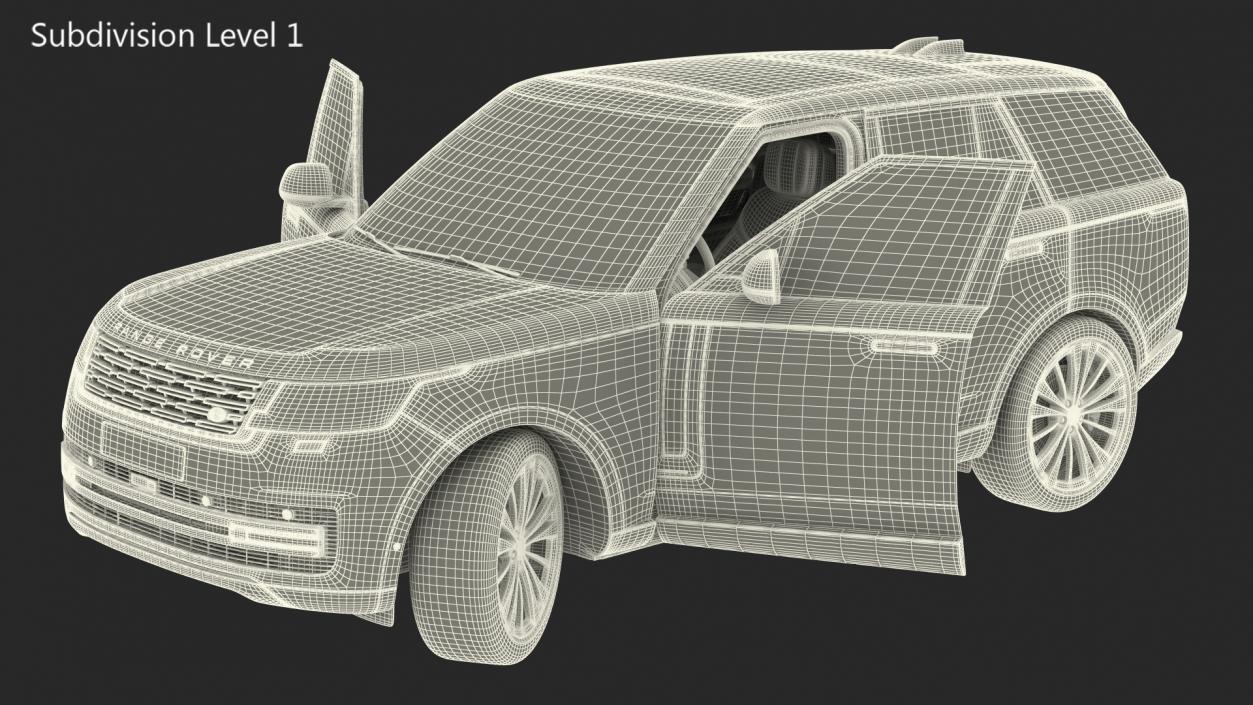 Range Rover 2022 Lights OFF Rigged 3D model