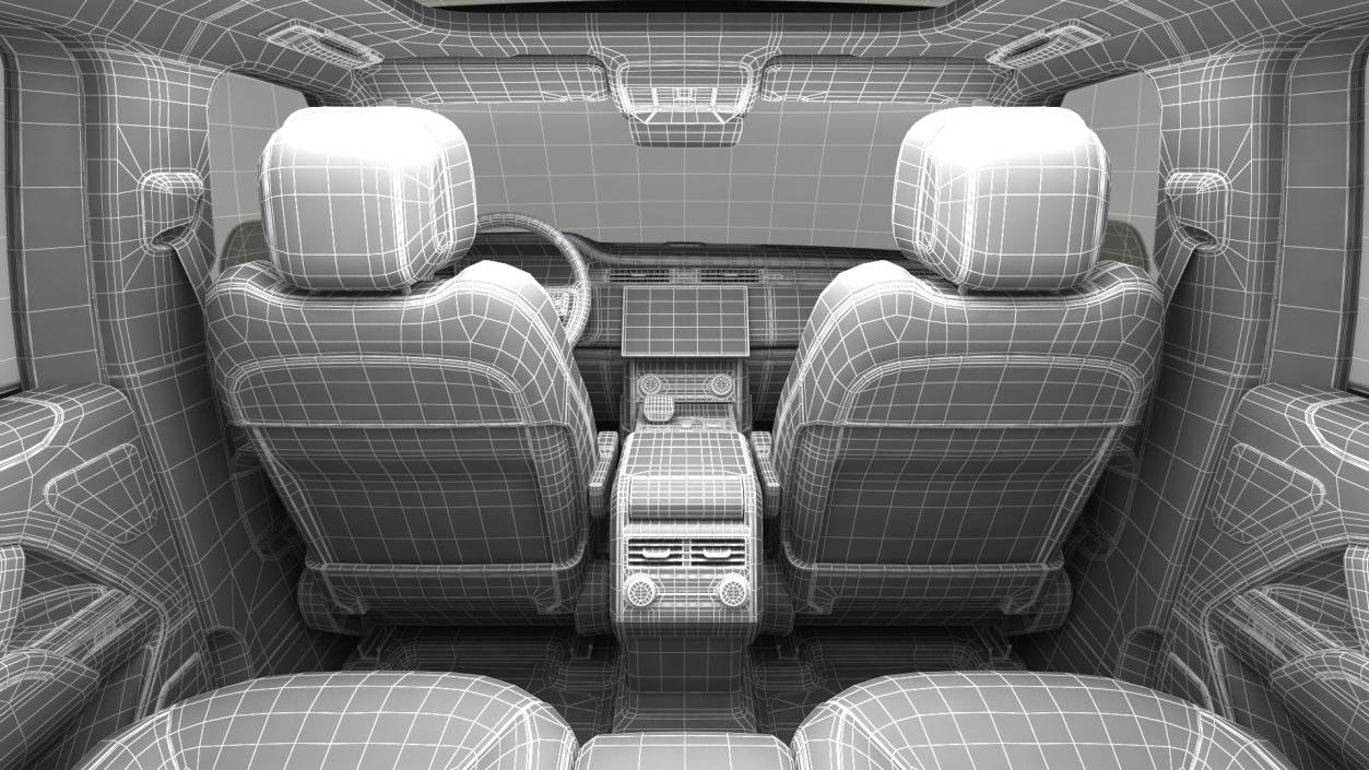 Range Rover 2022 Lights OFF Rigged 3D model