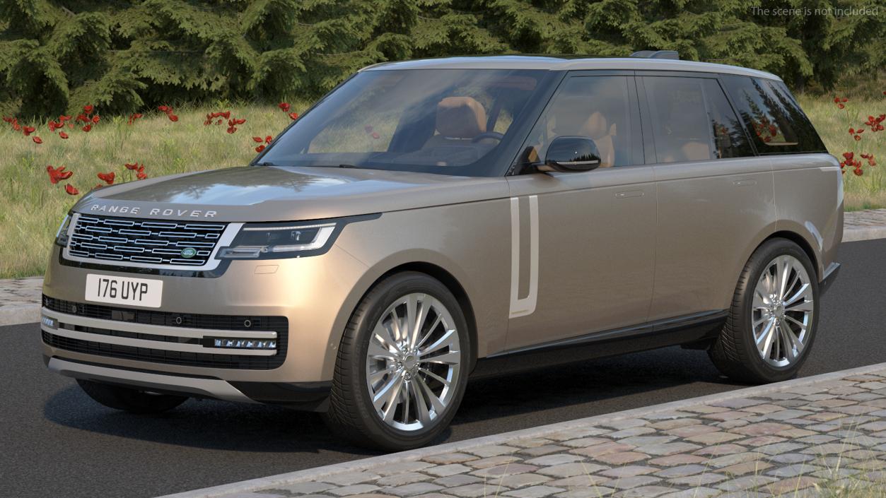 Range Rover 2022 Lights OFF Rigged 3D model